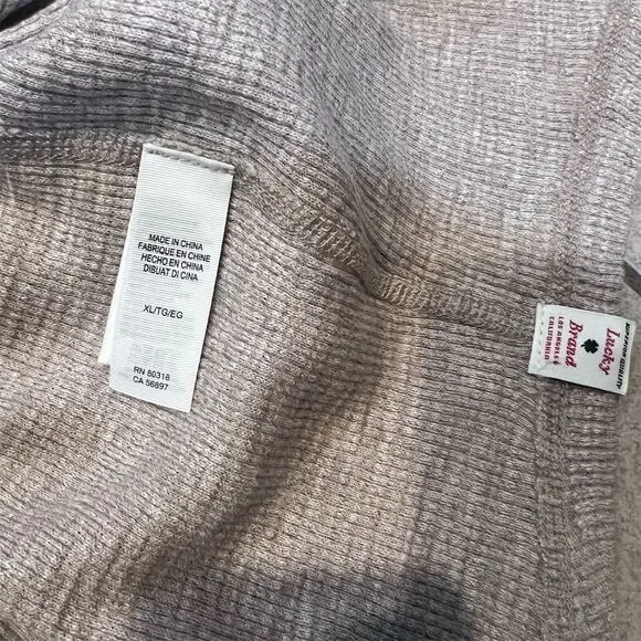 Lucky Brand Men's XL Gray Long Sleeve Thermal T-Shirt - Picture 5 of 6